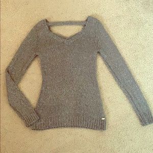 Sparkly grey Guess sweater. Open back
